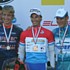 Le podium espoirs des championnats nationaux 2008 sur route: Kim Michely, Cyrille Heymans, Jempy Drucker